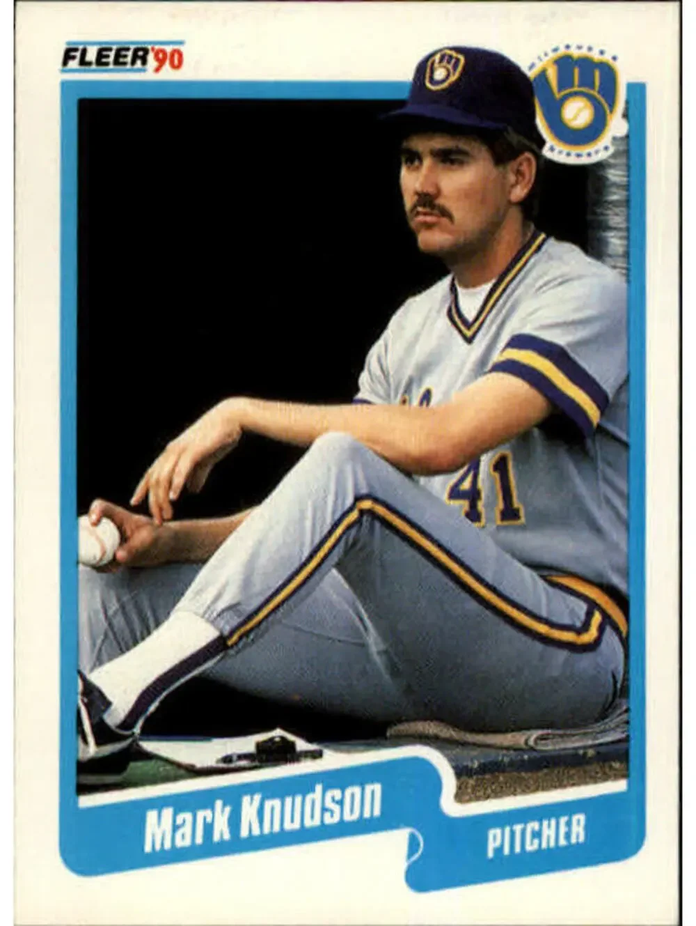 1990 Mark Knudson Fleer Baseball Card #327